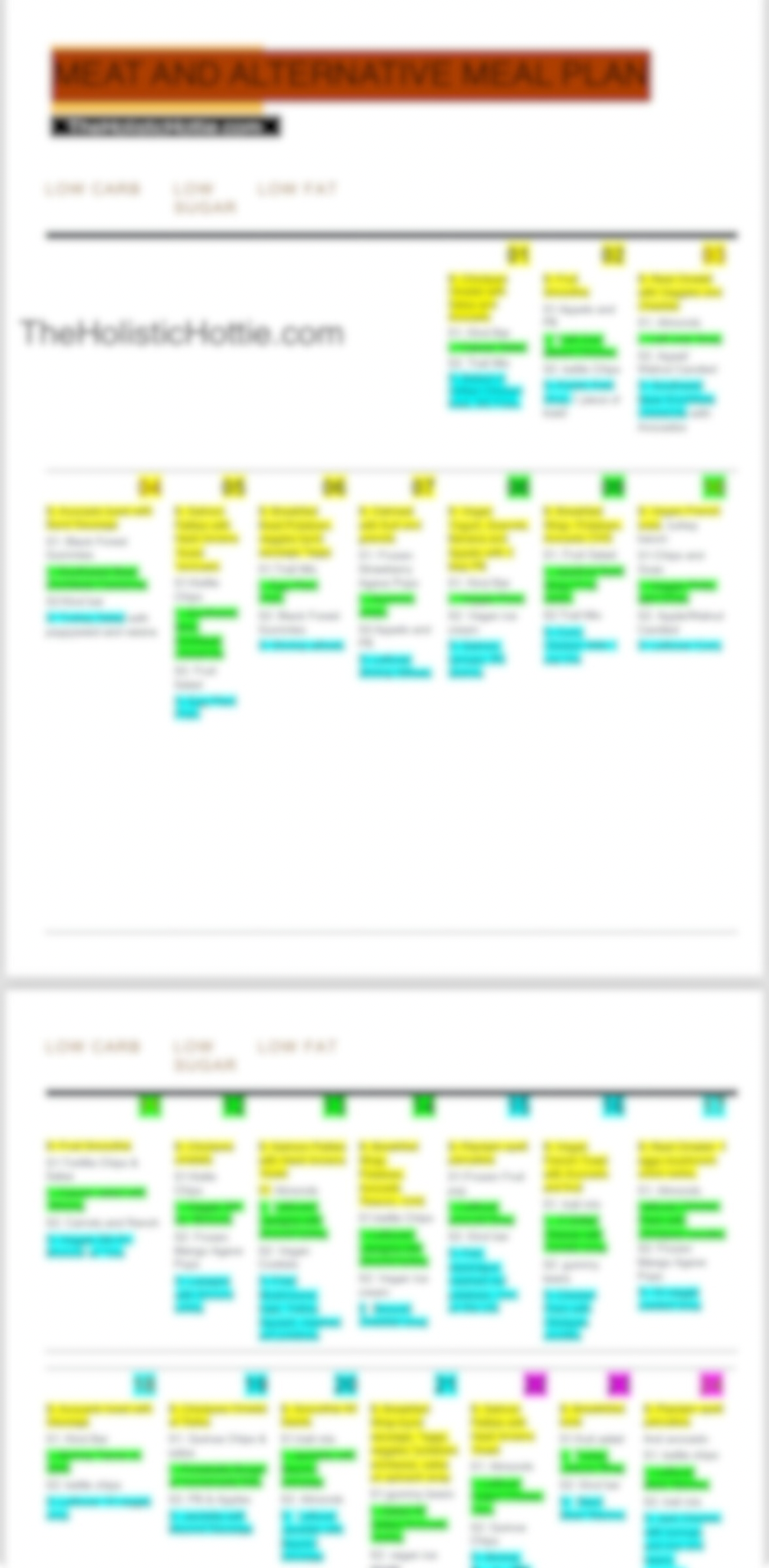 Meal Plan with Meat